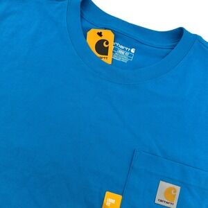 NEW Carhartt K87M Loose Fit Tall Large Blue‎ Heavyweight Pocket T Shirt